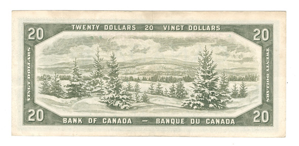 Canada: 1954 $20 Bank Of Canada Banknote Beattie-Rasminsky BC-41b #7