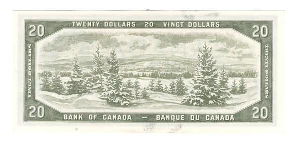 Canada: 1954 $20 Bank Of Canada Banknote Beattie-Rasminsky BC-41b #8