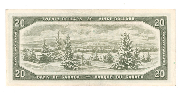 Canada: 1954 $20 Bank Of Canada Banknote Beattie-Rasminsky BC-41b #9