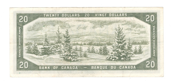 Canada: 1954 $20 Bank Of Canada Banknote Beattie-Coyne I/E