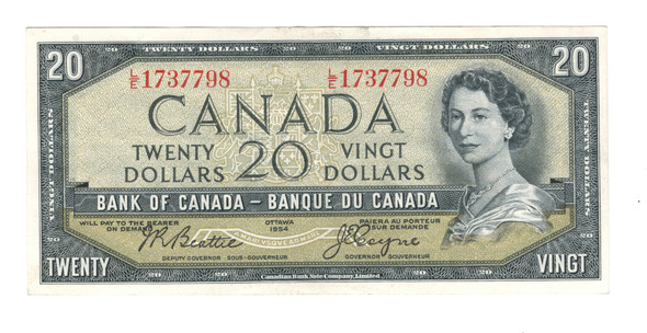 Canada: 1954 $20 Bank Of Canada Banknote Beattie-Coyne L/E