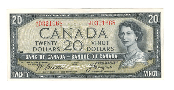 Canada: 1954 $20 Bank Of Canada Banknote Beattie-Coyne H/E