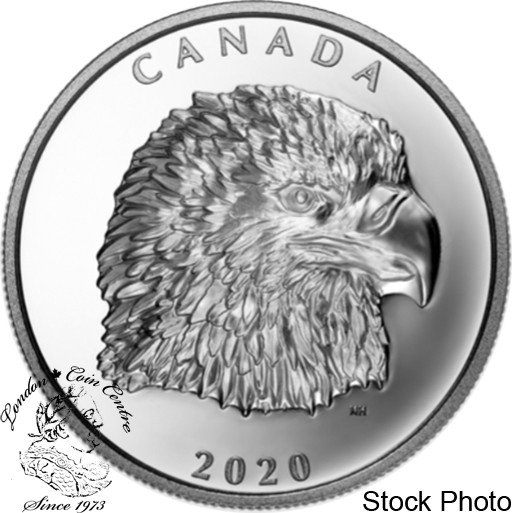 Canada: 2020 $25 Proud Bald Eagle EHR Fine Silver Coin