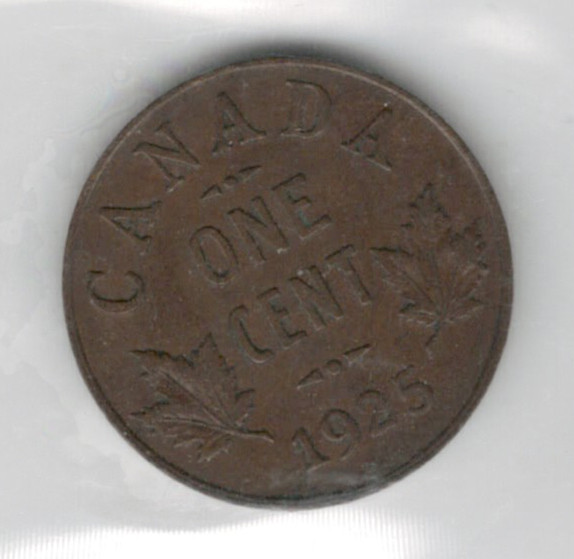 Canada: 1925 1 Cent ICCS EF40