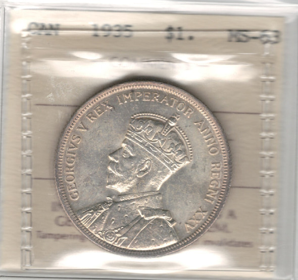 Canada: 1935 $1 Dollar ICCS MS63