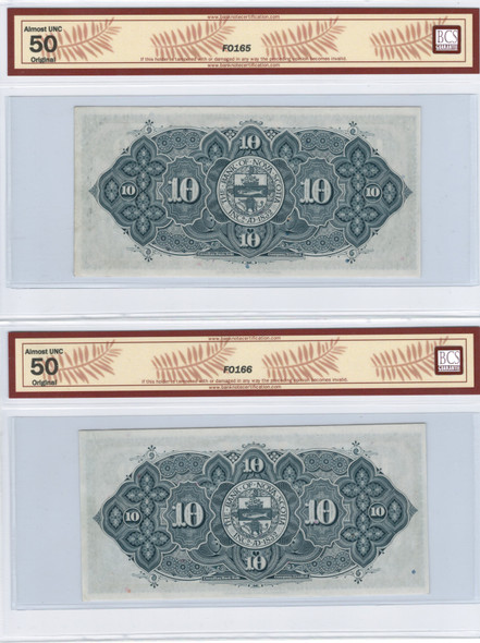 The Bank of Nova Scotia 1935 $10 Banknotes in Sequence