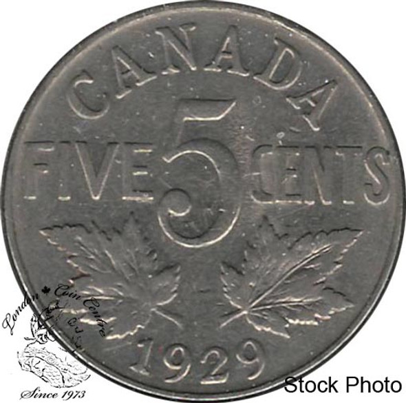 Canada: 1929 5 Cent Near Rim F12