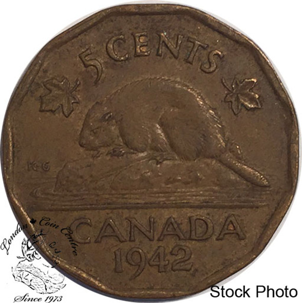 Canada: 1942 5 Cents Tombac VF20 Canada: 1942 5 Cents Tombac VF20