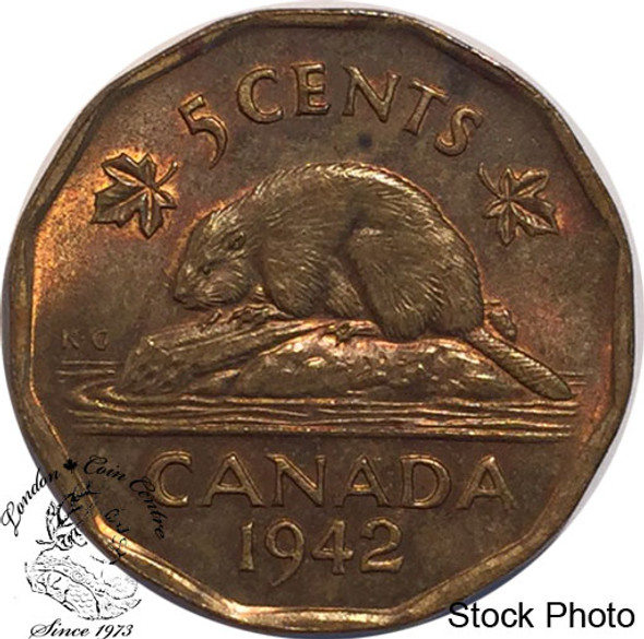 Canada: 1942 5 Cent Tombac EF40