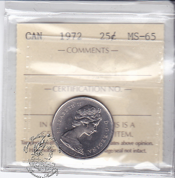 Canada: 1972 25 Cents ICCS MS65 Coin nr 5