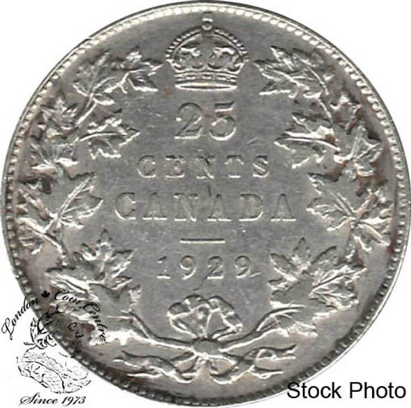 Canada: 1929 25 Cents VF20
