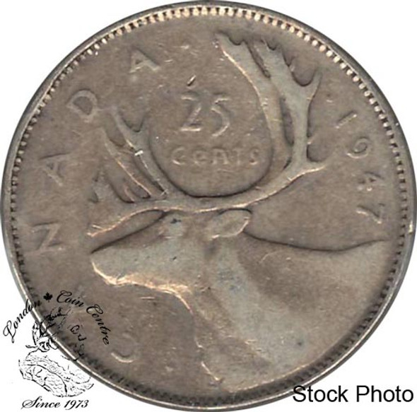 Canada: 1947 25 Cents F12