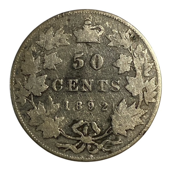 Canada: 1892 50 Cents Obv. 4 VG8