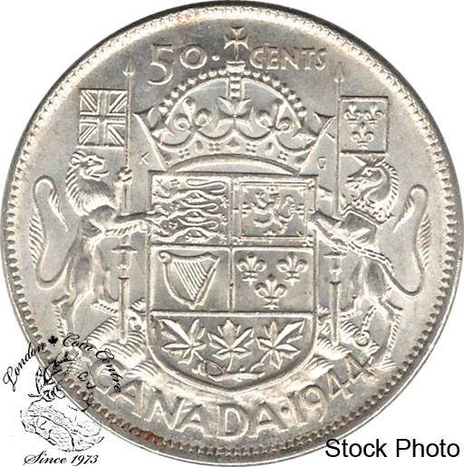 Canada: 1944 50 Cents Near 4 MS62