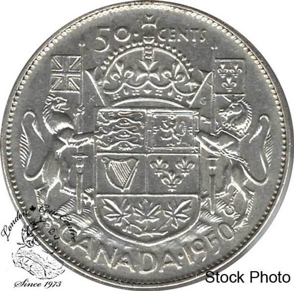 Canada: 1950 50 Cents No Des 0 EF40