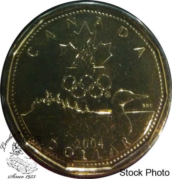 Canada: 2004 $1 Special Edition Lucky Loonie with Olympic Logo Coin in Card Canada: 2004 $1 Special Edition Lucky Loonie with Olympic Logo Coin in Card