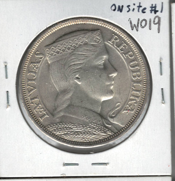 Latvia: 1929 5 Lati Km9