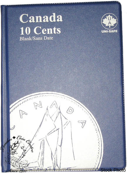 Canada: Blank No Date 10 Cents Uni-Safe Coin Folder / Album