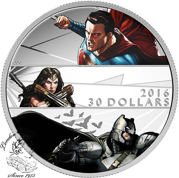 Canada: 2016 $30 Batman v Superman: Dawn of Justice™ - Fine Silver Coin