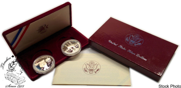 United States: 1983 1984 Los Angeles Summer Olympic Games 2 Proof Coin Set