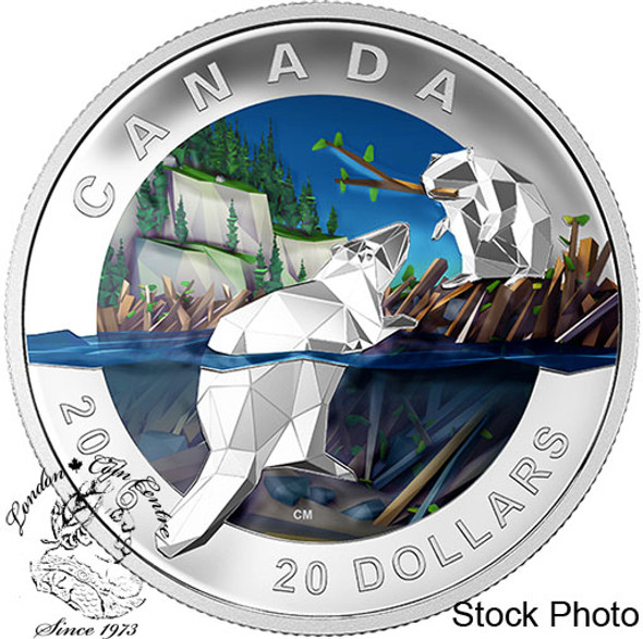 Canada: 2016 $20 Geometry in Art: The Beaver Silver Coin