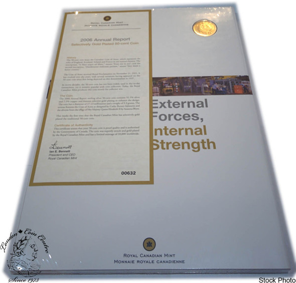 Canada: 2006 50 Cent Sterling Silver with Royal Canadian Mint Annual Report Canada: 2006 50 Cent Sterling Silver with Royal Canadian Mint Annual Report