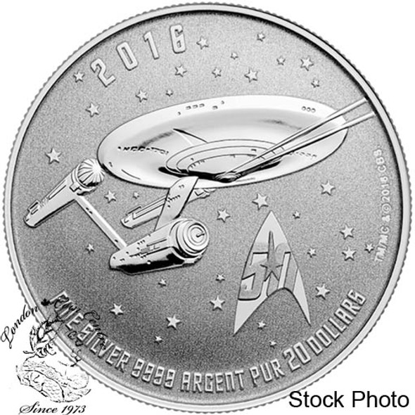 Canada: 2016 $20 for $20 Star Trek Enterprise Silver Coin