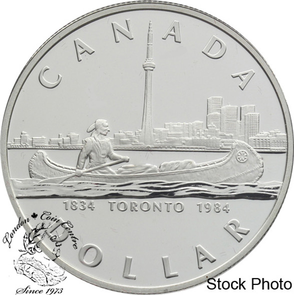 Canada: 1984 $1 Toronto Sesquicentennial Proof Silver Dollar Coin