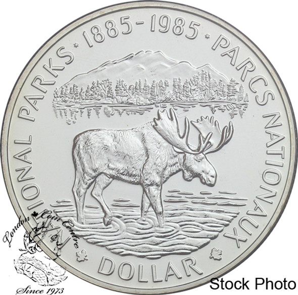 Canada: 1985 $1 National Parks Centennial BU Silver Dollar Coin