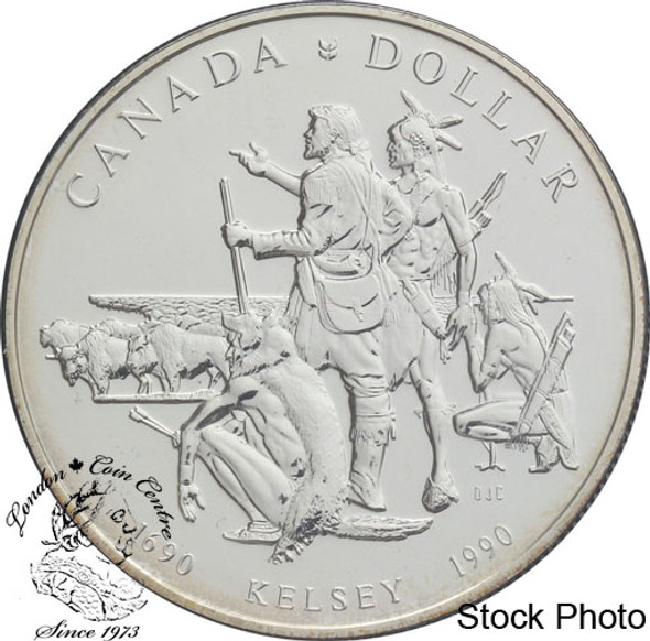 Canada: 1990 $1 Henry Kelsey Tricentennial BU Silver Dollar Coin