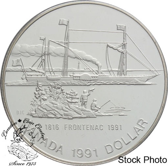 Canada: 1991 $1 175th Anniversary Of The Frontenac Proof Silver Dollar Coin