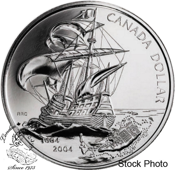 Canada: 2004 $1 400th Anniversary of the First French Settlement in North America BU Silver Dollar Coin