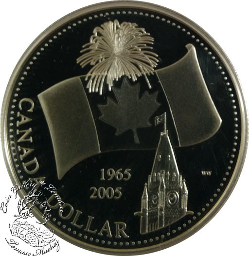 Canada: 2005 $1 40th Anniversary of Canada's National Flag Proof