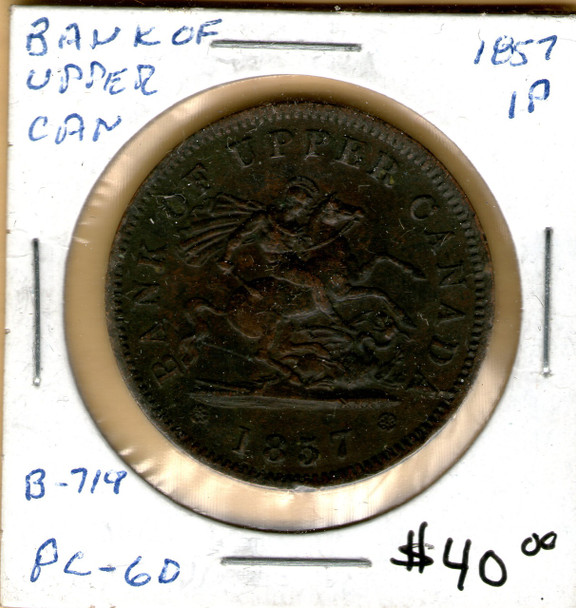 Bank of Upper Canada: 1857 Penny #10