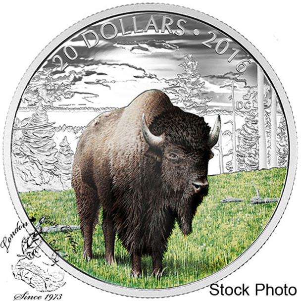 Canada: 2016 $20 Benevolent Bison Silver Coin