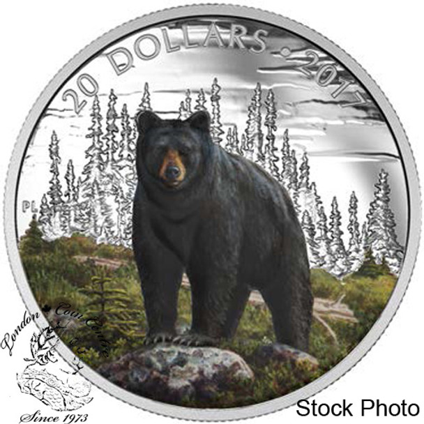 Canada: 2017 $20 The Bold Black Bear Silver Coin