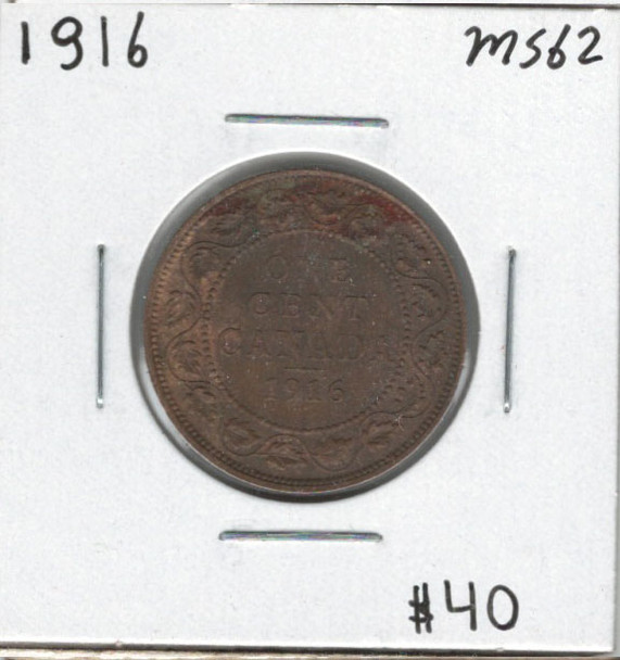 Canada: 1916 1 Cent MS62