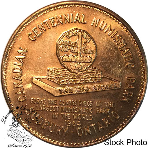 Canada: 1964 Sudbury The Big Nickel Medallion in Bronze