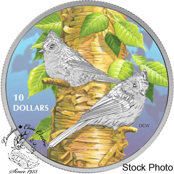 Canada: 2017 $10 Birds Among Nature's Colours - Tufted Titmouse Silver Coin