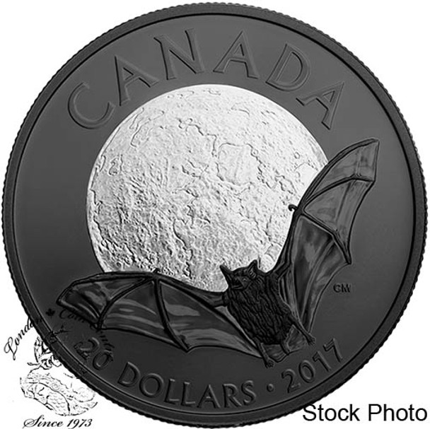 Canada: 2017 $20 Nocturnal by Nature: The Little Brown Bat - 1 oz. Pure Silver Coin