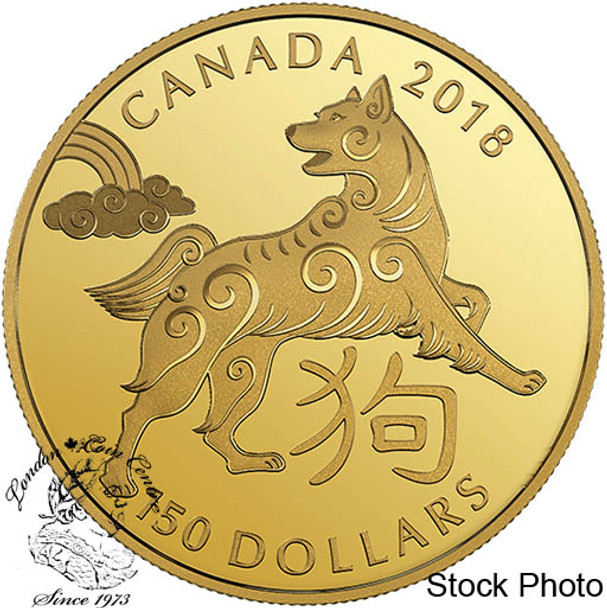 Canada: 2018 $150 Year of the Dog - 18k Gold Coin