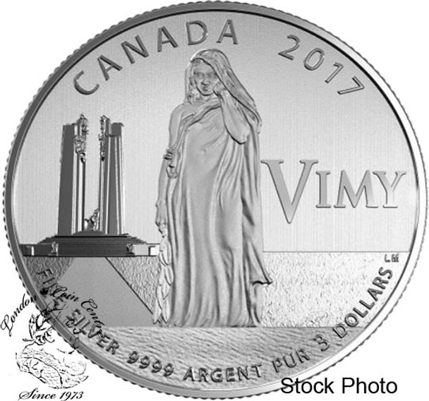 Canada: 2017 $3 100th Anniversary of The Battle of Vimy Ridge Pure Silver Coin