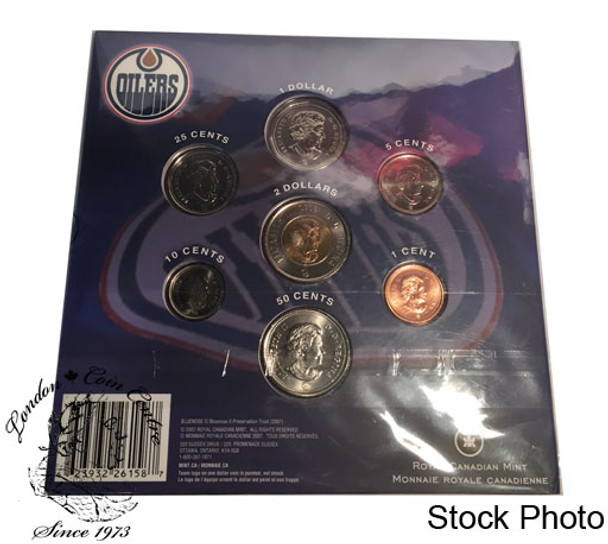 Canada: 2008 Edmonton Oilers NHL Coin Set with Coloured Dollar