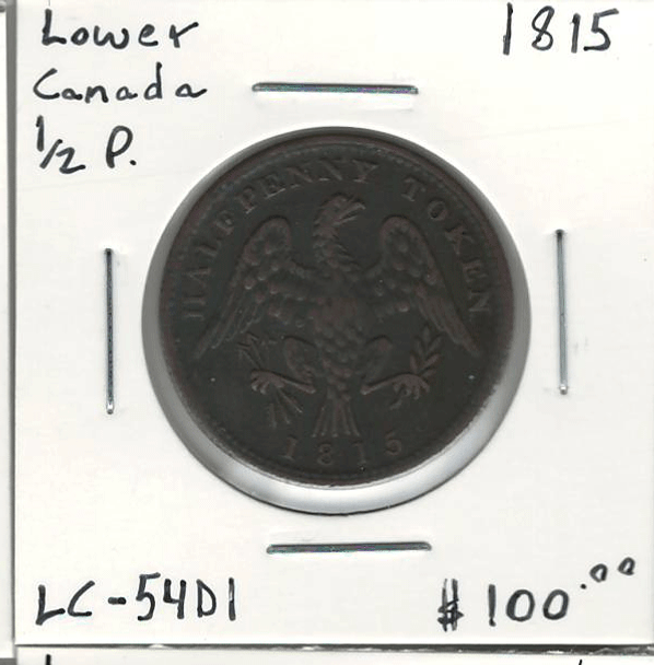 Lower Canada: 1815 Halfpenny LC-54D1