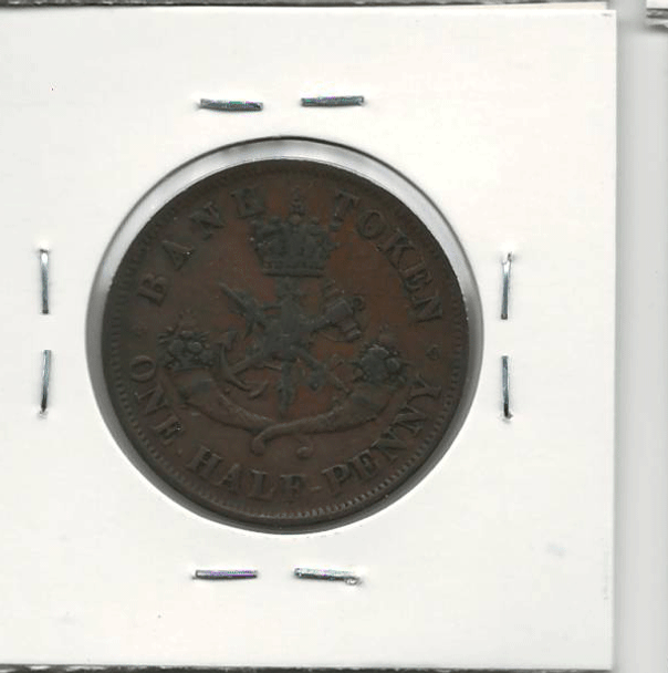 Bank of Upper Canada: 1854 Halfpenny PC-5C1