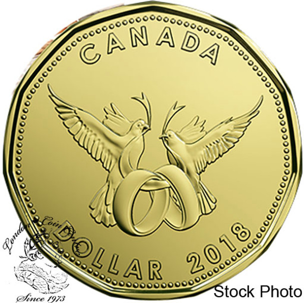 Canada: 2018 $1 Doves & Rings Loonie