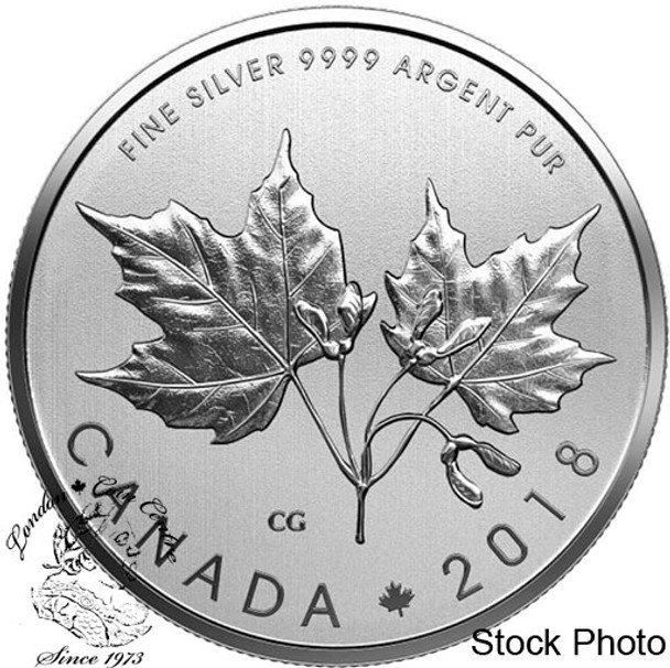 Canada: 2018 $10 Maple Leaves Specimen - 1/2 oz. Pure Silver Coin In Folder