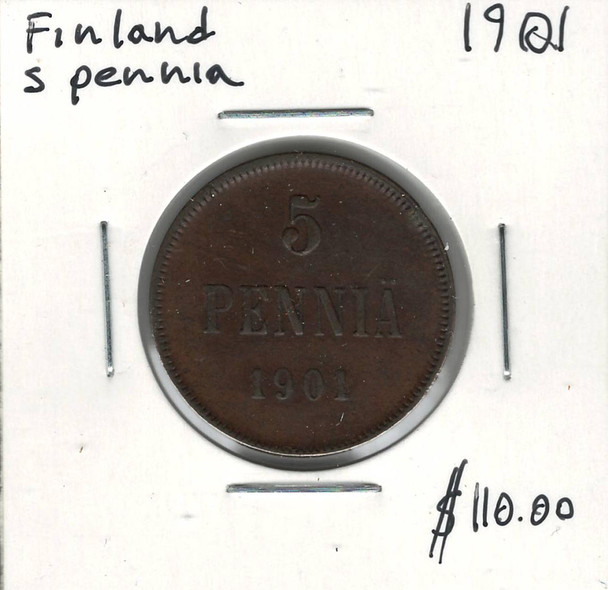 Finland: 1901 5 Pennia