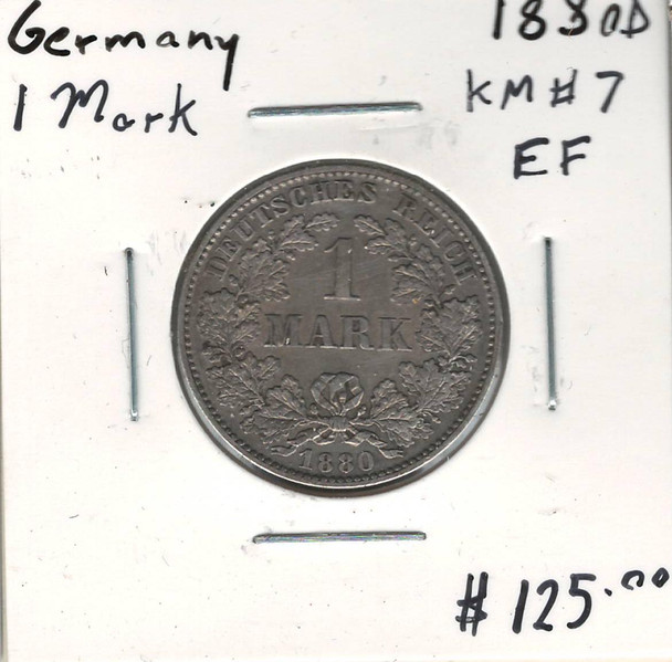 Germany: 1880D Silver 1 Mark