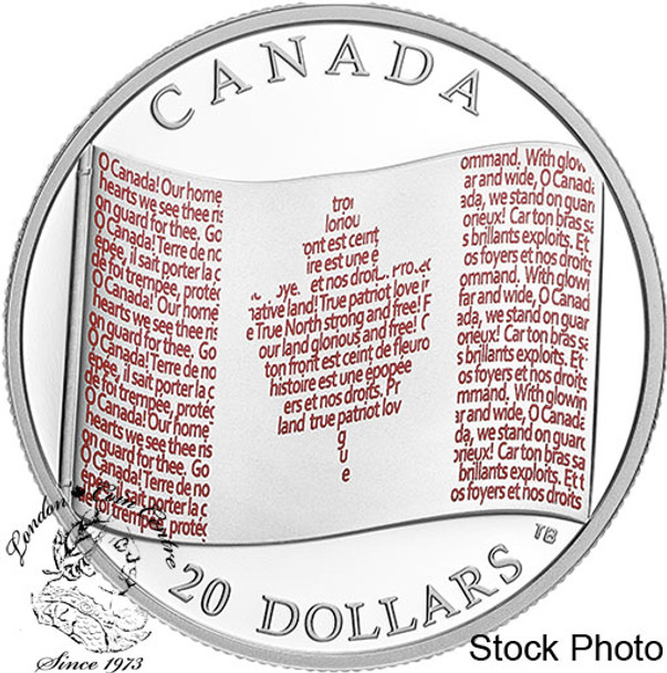 Canada: 2018 $20 Canadian Flag 1 oz. Pure Silver Coloured Coin